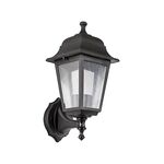 EL654 - Applique da esterno BERGAMO-W E27 IP44 in plastica 200x340 mm (nera) - Illuminazione da Esterno