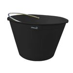 E9173 - Secchio edilizia in PELD nero con manico in ferro ed occhielli 34cm 8l - Attrezzi e utensili