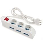 EL013 - Multipresa 9 posizioni con 3 schuko e 6 bipasso con interruttore - Connettività