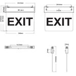 EL032 - Lampada LED d'emergenza "EXIT" 2W 6500k luce fredda - Illuminazione di Sicurezza