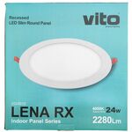 EL114 - Pannello LED rotondo 24W 2280lm 4000k luce naturale Vito - Pannelli LED