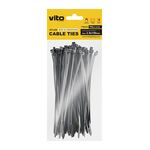 EL131 - Fascette fermacavi autobloccanti nere 2.5X150mm - 100 pezzi - Fascette