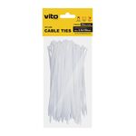 EL134 - Fascette fermacavi autobloccanti bianche 2.5X150mm - 100 pezzi - Fascette