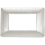 EL1488 - Placca 3 posti bianco perla compatibile Matix - Compatibile Matix