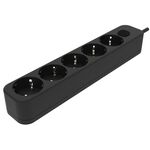 EL1553 - Multipresa schuko 5 posti nera con interruttore - Connettività