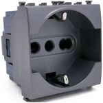 EL181 - Presa schuko grigia 16A 250V compatibile Vimar Arké - Compatibile Vimar Arké 