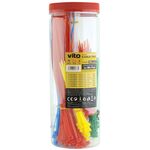EL189 - Assortimento di fascette fermacavo autobloccanti varie misure e colori - 300 pezzi - Fascette