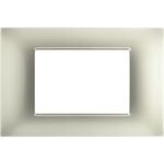 EL1956 - Placca 3P Tecnopolimero 12x8cm Grigio chiaro compatibile Vimar Plana - Compatibile Vimar Plana