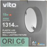 EL2157 - Plafoniera LED per esterni 18W 1314Lm 4000K bianco naturale IP65 Φ220x65mm - Illuminazione da Esterno