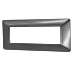 EL2209 - Placca 7 posti grigio scuro compatibile Bticino Matix - Compatibile Matix