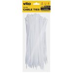 EL241 - Fascette fermacavi autobloccanti bianche 4.6X200mm - 100 pezzi - Fascette