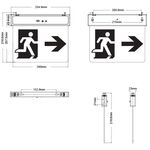 EL2427 - Lampada LED uscita d'emergenza 2W 6500k luce fredda - Illuminazione di Sicurezza