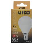 EL2434 - Lampadina LED mini globo E14 7W 507Lm 2700K luce calda Vito - Lampade LED