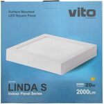 EL247 - Pannello LED da parete quadrato 210x210 20W 2000Lm luce fredda - Pannelli LED