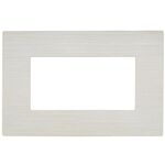 EL2488 - Placca bianco perla spazzolato 4 posti compatibile Living International - Compatibile Living International