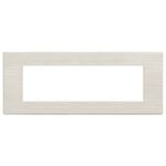 EL2489 - Placca bianco perla spazzolato 7 posti compatibile Living International - Compatibile Living International