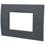 EL2596 - Placca 3 posti antracite Soft Touch compatibile Living International - Compatibile Living International