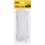 EL3025 - Fascette fermacavi autobloccanti bianche 3.6X200mm - 100 pezzi - Fascette