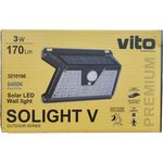 EL3056 - Faretto solare LED 3W 170Lm luce fredda con sensore PIR e crepuscolare - Illuminazione da Esterno