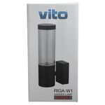 EL3086 - Lampada applique da parete nera 1xGU10 IP44 Φ60x220x108mm - Illuminazione da Esterno