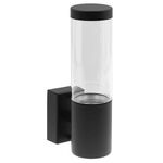 EL3086 - Lampada applique da parete nera 1xGU10 IP44 Φ60x220x108mm - Illuminazione da Esterno