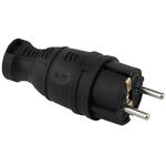 EL3166 - Spina schuko in gomma nera Vito - Connettività