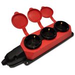 EL3142 - Multipresa schuko 3 posti 2P+T IP44 rossa Vito - Connettività
