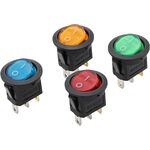 EL3204 - Interruttore luminoso a bilanciere rotondo 12V 20A confezione da 20 - Interruttori