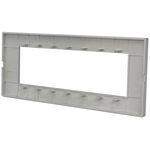 EL3207 - Placca in tecnopolimero 7 posti color argento compatibile Vimar Plana - Compatibile Vimar Plana