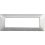 EL3207 - Placca in tecnopolimero 7 posti color argento compatibile Vimar Plana - Compatibile Vimar Plana