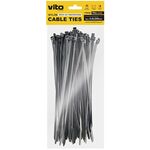 EL3939 - Fascette fermacavi autobloccanti nere 4.6X200mm - 100 pezzi - Fascette