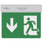 EL411 - Lampada LED uscita d'emergenza freccia verso il basso 2W 6500k luce fredda - Illuminazione di Sicurezza