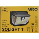 EL4132 - Faretto solare LED 1W 170Lm luce fredda con sensore PIR e crepuscolare - Illuminazione da Esterno