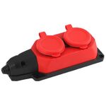 EL414 - Multipresa schuko 2 posti 2P+T IP44 rossa Vito - Connettività