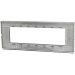 EL422 - Placca in tecnopolimero 7 posti color grigio scuro compatibile Vimar Plana - Compatibile Vimar Plana