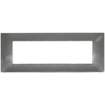 EL422 - Placca in tecnopolimero 7 posti color grigio scuro compatibile Vimar Plana - Compatibile Vimar Plana