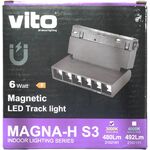 EL536 - Faretto LED magnetico orientabile per illuminazione da binario 6W 480Lm 3000K luce calda - Illuminazione a binario