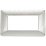 EL599 - Placca 4 posti bianco perla compatibile Matix - Compatibile Matix