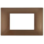 EL700 - Placca in tecnopolimero 3 posti color rame compatibile Vimar Plana - Compatibile Vimar Plana