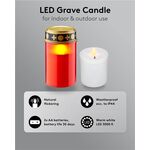 F1477 - Lumino rosso a LED bianco caldo 2xAA IP44 - Illuminazione da Esterno