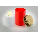 F1477 - Lumino rosso a LED bianco caldo 2xAA IP44 - Illuminazione da Esterno