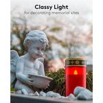 F1477 - Lumino rosso a LED bianco caldo 2xAA IP44 - Illuminazione da Esterno