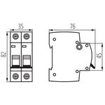 KA1170 - Interruttore magnetotermico 2P 16A Kanlux - Interruttori magnetotermici