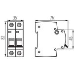 KA2132 - Interruttore magnetotermico 2P 10A Kanlux - Interruttori magnetotermici