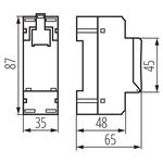 KA2216 - Timer temporizzatore elettronico 24h per guide Din (TH35) JVT3 Kanlux - Timer