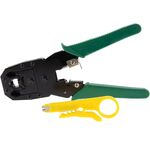 P1288 - Pinza crimpatrice per connettori RH45/RJ12/RJ11 con spellafili - Utensili