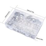 WB1926 - Kit fascette stringi tubo in acciaio misure da 8 a 12mm confezione da 60 -  Fascette Fermacavi