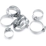 WB1926 - Kit fascette stringi tubo in acciaio misure da 8 a 12mm confezione da 60 -  Fascette Fermacavi