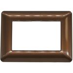EL1042 - Placca 3 posti in tecnopolimero color bronzo compatibile Matix - Compatibile Matix