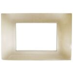 EL004 - Placca in tecnopolimero 3 posti color sabbia compatibile Vimar Plana - Compatibile Vimar Plana